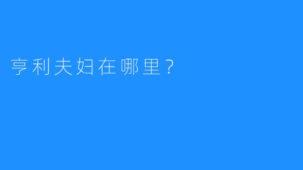 亨利夫妇在哪里？