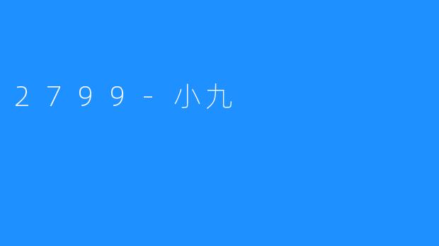 《.2799-小九：数字密码背后的神秘魅力》