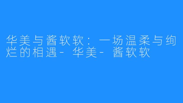 华美与酱软软:一场温柔与绚烂的相遇-华美-酱软软