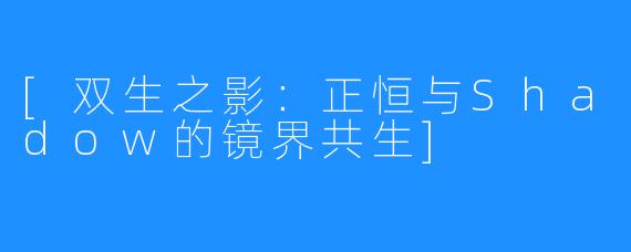[双生之影：正恒与Shadow的镜界共生]