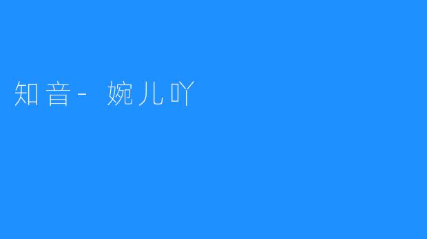知音·婉儿吖——弦上听风月，人间识此声